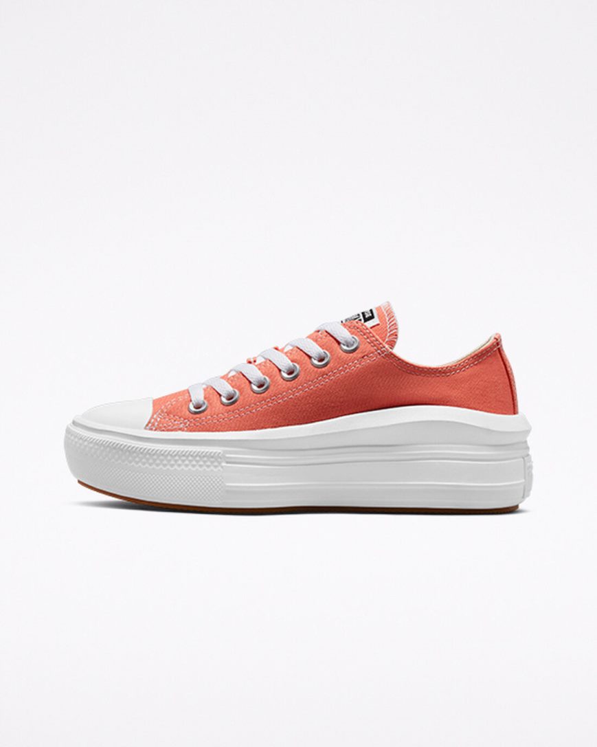 Women's Converse Chuck Taylor All Star Move Low Top Platform Shoes Orange / White | AU 845C0K